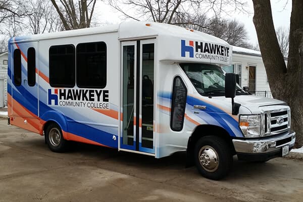 Hawkeye Bus Partial Wrap