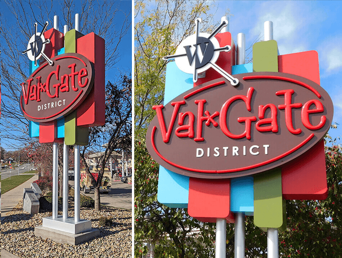 Val-Gate Pole Sign
