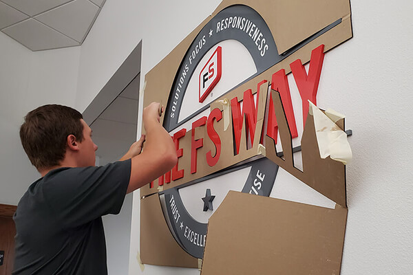 Install Interior FS Way Acrylic Logo