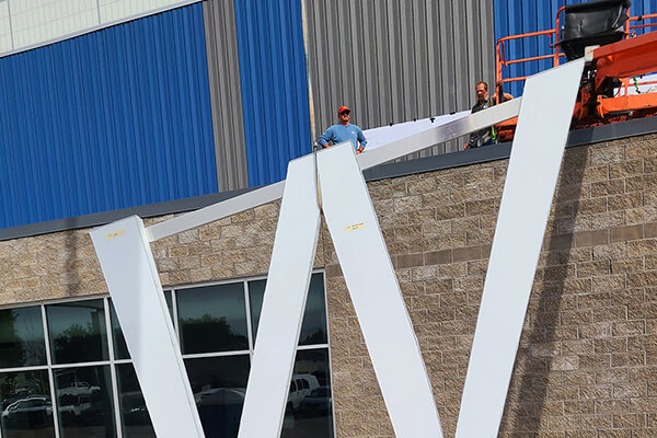 Large Letter Install