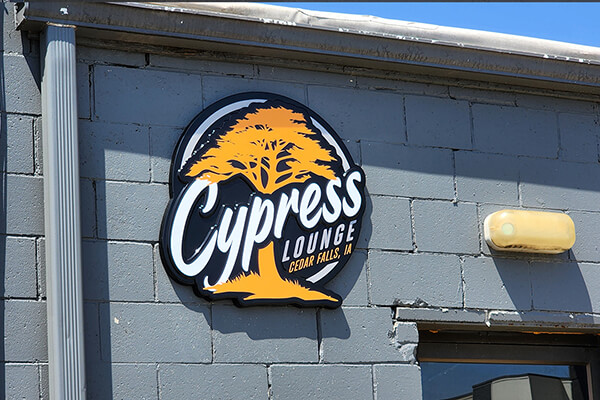 Cypress Lounge Formed Plastic Logo
