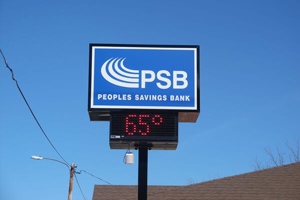 Peoples Savings Bank - Time & Temp