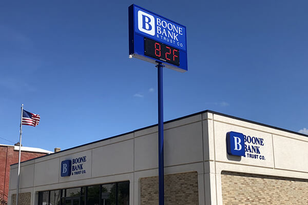 Boone Bank Time and Temp