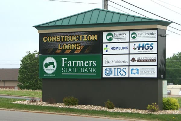 Farmers State Bank Monument Sign