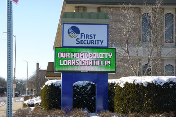 First Security Bank Pole Sign