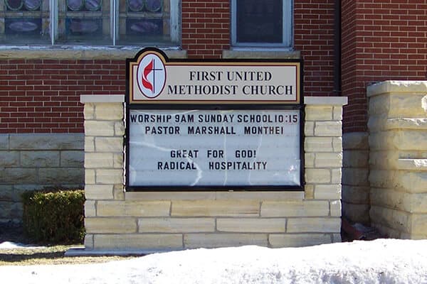 Churches First United Methodist Monument Sign