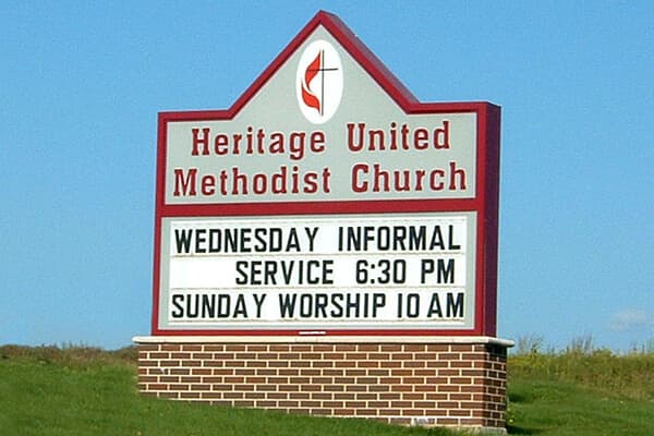 Churches Heritage United Methodist Monument Sign