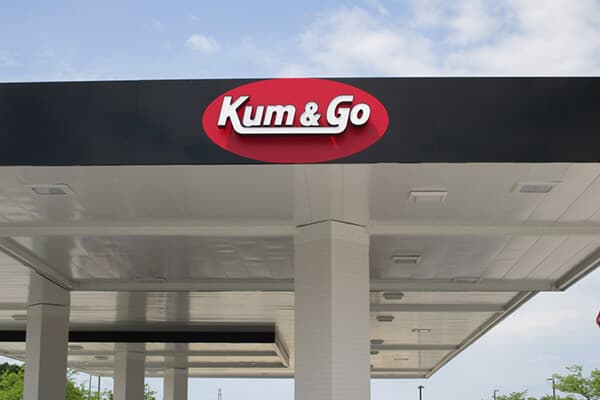 Convenience Stores Kum & Go Gas Channel Letters