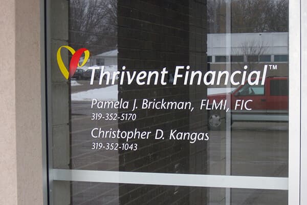 Corporate Vinyl Window Lettering