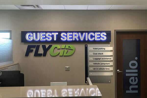 CID Guest Services Push Thru Acrylic