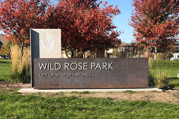 West Des Moines Parks Custom Sign