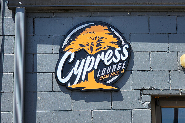 Cypress Lounge Formed Plastic Logo