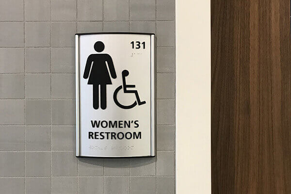 Womens Restroom ADA sign