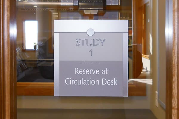 Interior Identification Circulation Desk