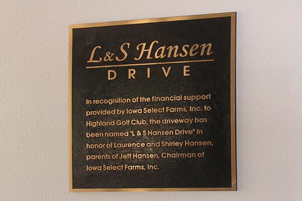 Interior Plaques L & S Hansen