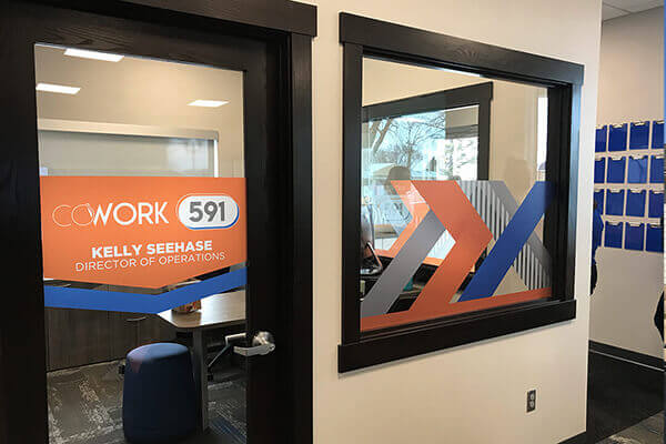 CoWork Printed Etch Look Windows