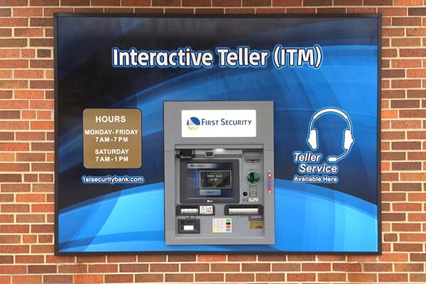 Printed Graphics First Security ATM