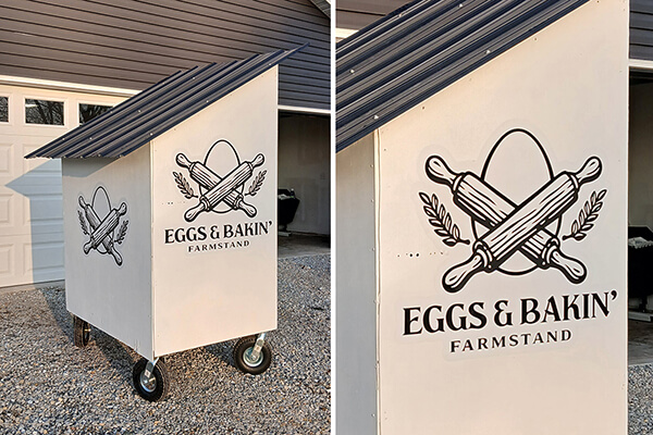 Eggs & Bakin' Farmstand Cart Graphics