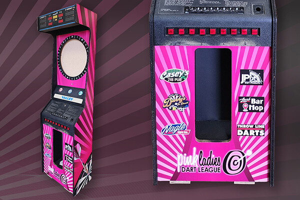 Pink Ladies Dart League Dartboard Wrap