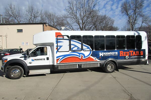 Red Tails Bus Partial Wrap