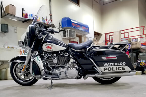 Vehicle Decals Waterloo Police Motorcycle